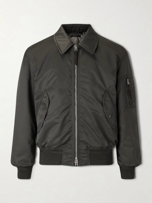 Padded Satin Bomber Jacket Padded Satin Bomber Jacket
