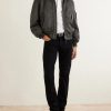 Padded Satin Bomber Jacket - OU Padded Satin Bomber Jacket - OU