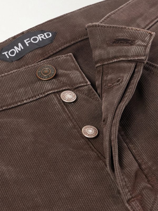 Slim-Fit Cotton-Blend Corduroy Trousers - CU Slim-Fit Cotton-Blend Corduroy Trousers - CU