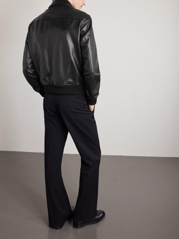 Leather Blouson Jacket - BK Leather Blouson Jacket - BK