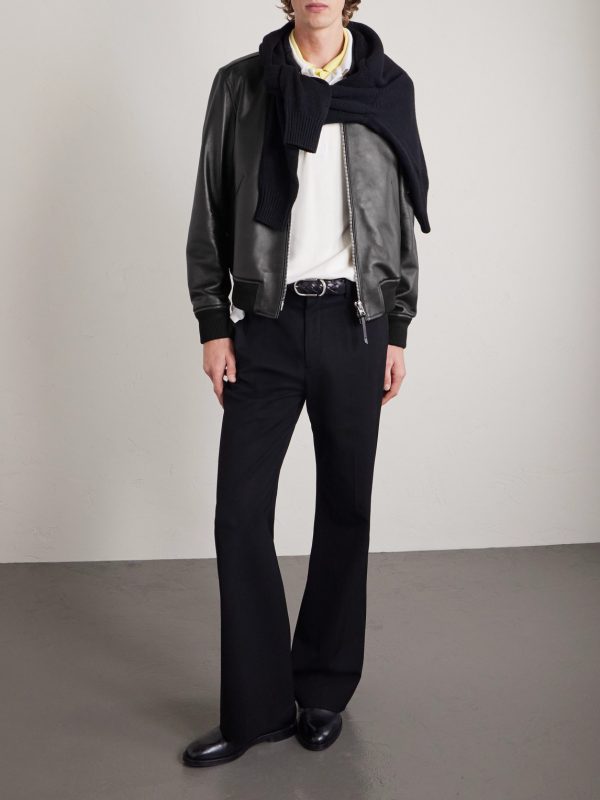 Leather Blouson Jacket - OU Leather Blouson Jacket - OU