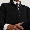 Ribbed Merino Wool Half-Zip Sweater - CU Ribbed Merino Wool Half-Zip Sweater - CU