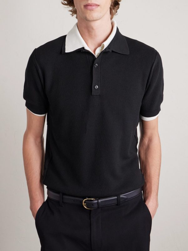 Slim-Fit Lyocell and Cotton-Blend Piqué Polo Shirt - FR Slim-Fit Lyocell and Cotton-Blend Piqué Polo Shirt - FR