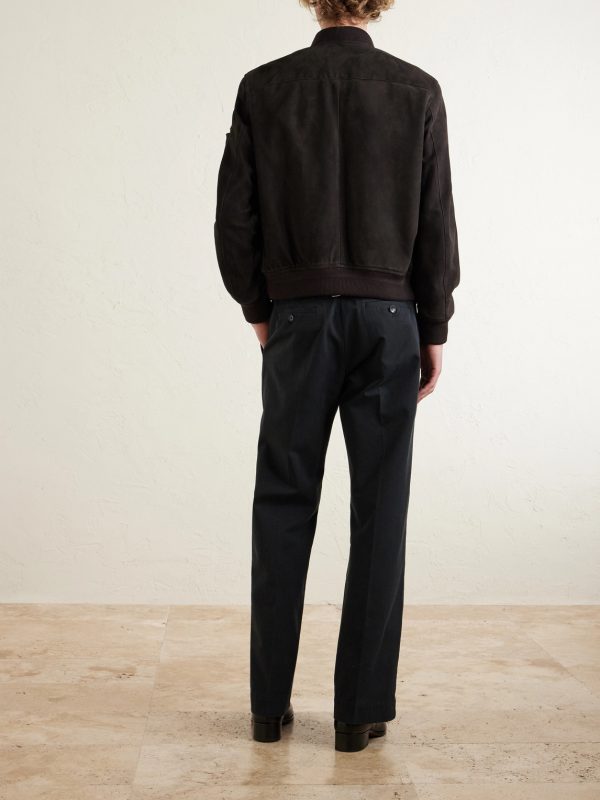 Wide-Leg Cotton-Drill Trousers - BK Wide-Leg Cotton-Drill Trousers - BK