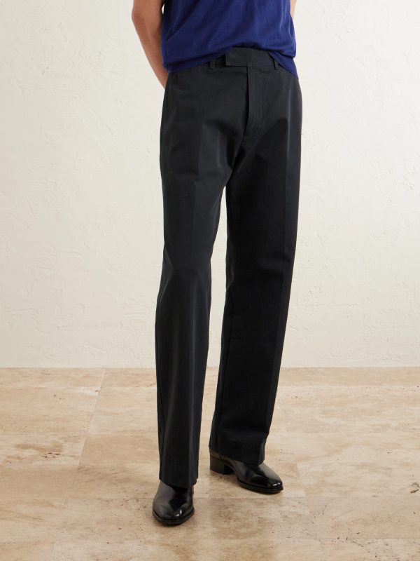 Wide-Leg Cotton-Drill Trousers - FR Wide-Leg Cotton-Drill Trousers - FR