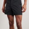 Straight-Leg Mid-Length Piped Swim Shorts - FR Straight-Leg Mid-Length Piped Swim Shorts - FR