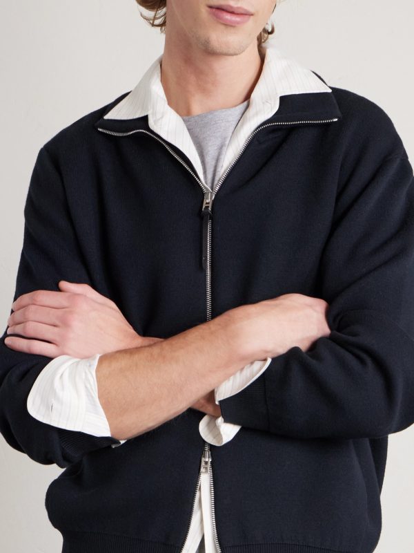 Wool-Blend Zip-Up Cardigan - CU Wool-Blend Zip-Up Cardigan - CU