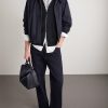 Wool-Blend Zip-Up Cardigan - OU Wool-Blend Zip-Up Cardigan - OU