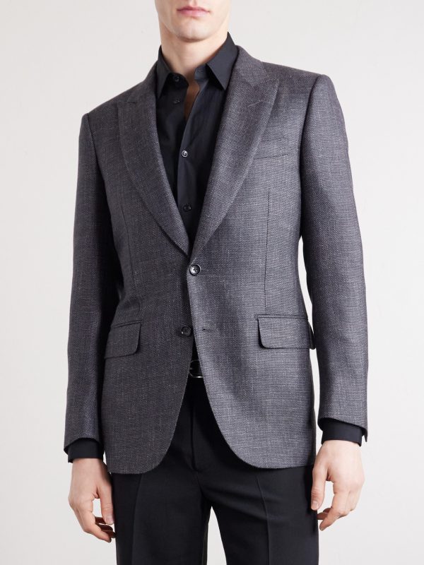 Dyllan Wool, Silk and Linen-Blend Blazer - FR Dyllan Wool, Silk and Linen-Blend Blazer - FR