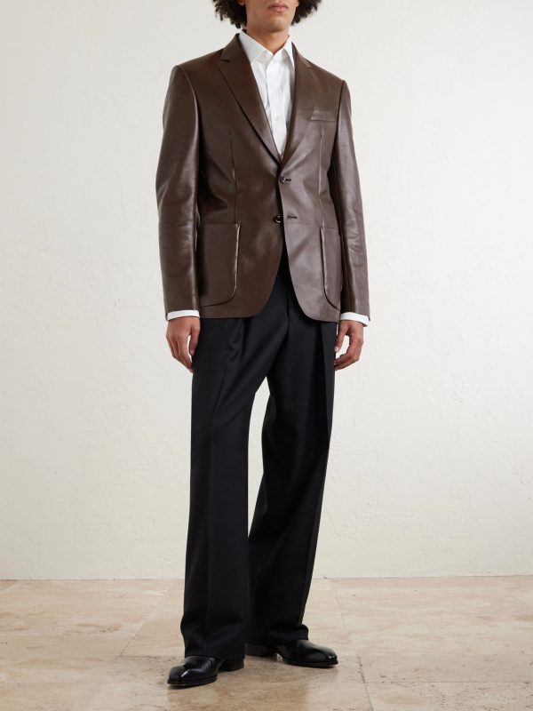 Leather Blazer - OU Leather Blazer - OU