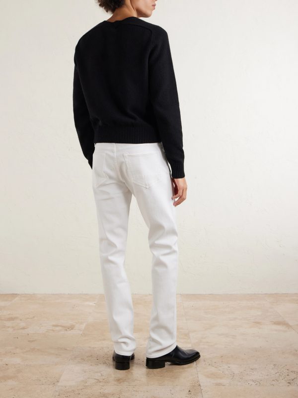 Slim-Fit Straight-Leg Cotton-Blend Corduroy Trousers - BK Slim-Fit Straight-Leg Cotton-Blend Corduroy Trousers - BK