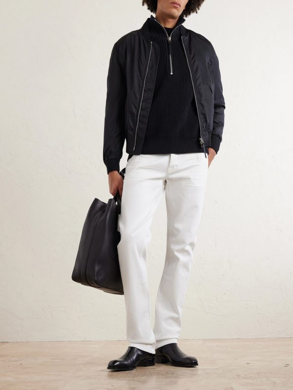 Slim-Fit Straight-Leg Cotton-Blend Corduroy Trousers - OU Slim-Fit Straight-Leg Cotton-Blend Corduroy Trousers - OU