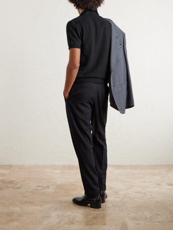 Silk and Cotton-Blend Piqué Polo Shirt - BK Silk and Cotton-Blend Piqué Polo Shirt - BK