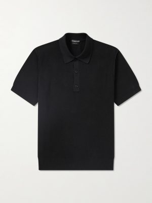 Silk and Cotton-Blend Piqué Polo Shirt Silk and Cotton-Blend Piqué Polo Shirt