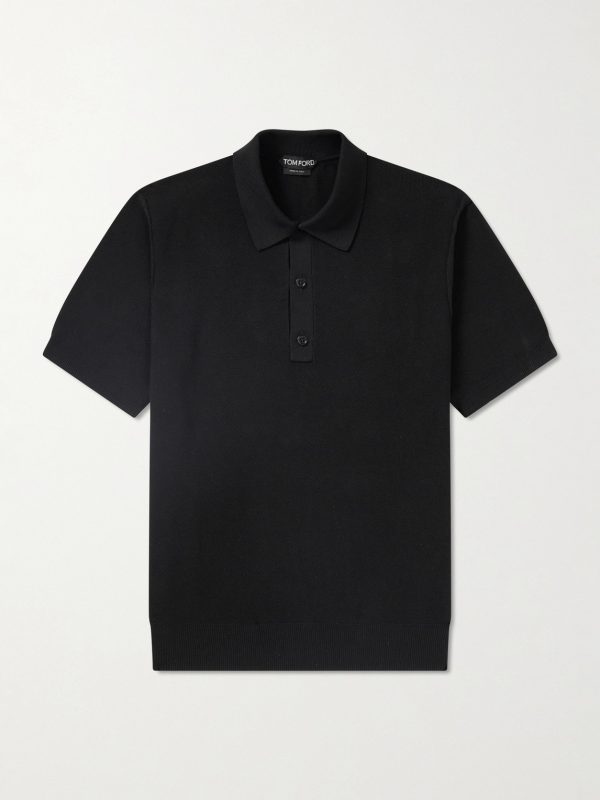 Silk and Cotton-Blend Piqué Polo Shirt Silk and Cotton-Blend Piqué Polo Shirt