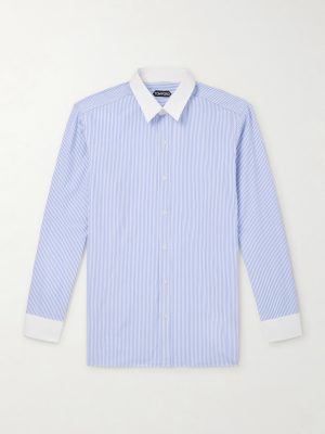 Striped Cotton-Poplin Shirt Striped Cotton-Poplin Shirt