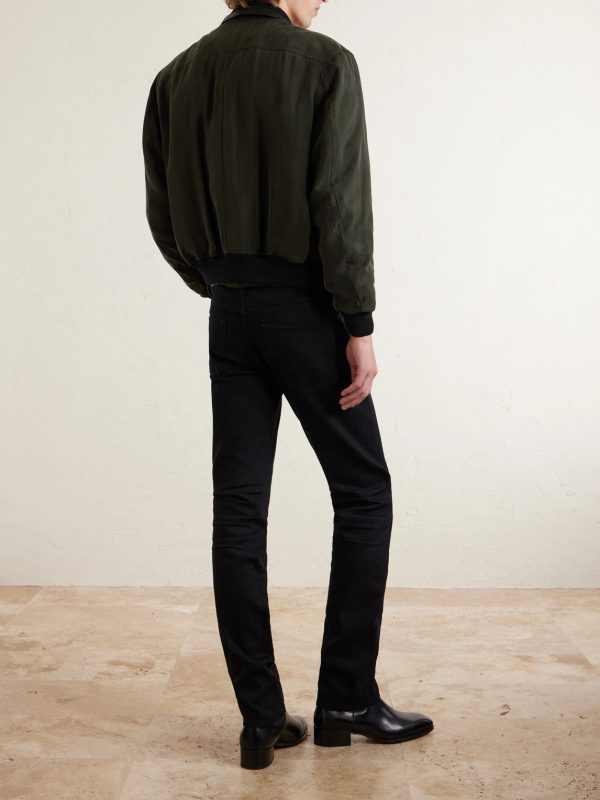 Gabardine Bomber Jacket - BK Gabardine Bomber Jacket - BK