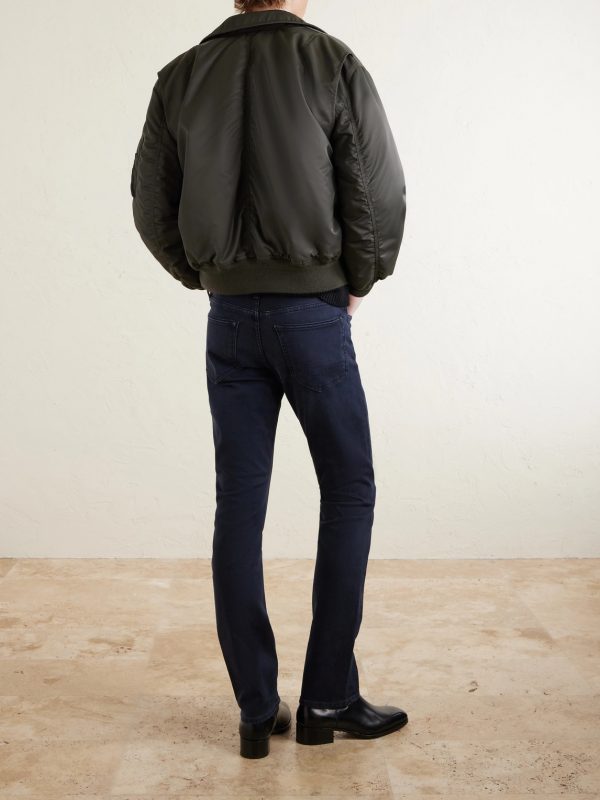 Slim-Fit Straight-Leg Cotton-Blend Corduroy Trousers - BK
