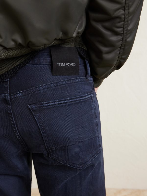 Slim-Fit Straight-Leg Cotton-Blend Corduroy Trousers - E1