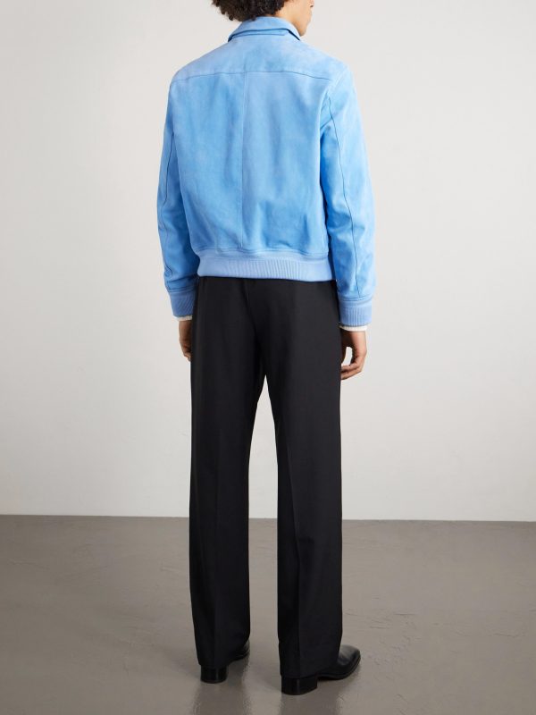 Suede Bomber Jacket - BK Suede Bomber Jacket - BK