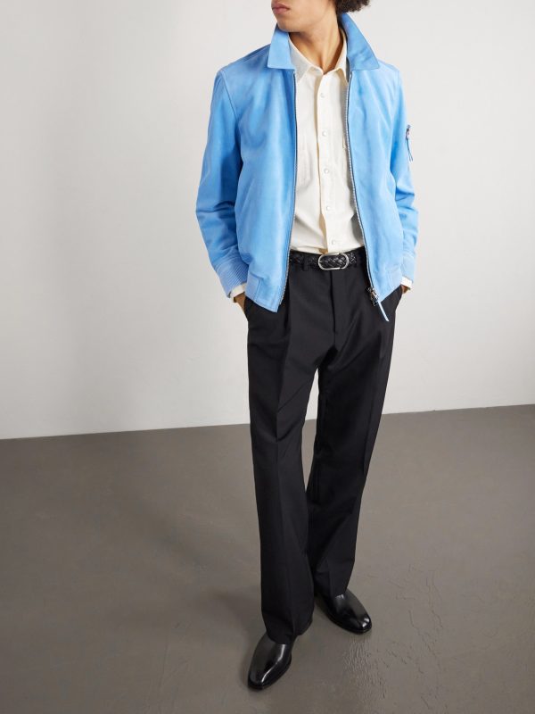 Suede Bomber Jacket - OU Suede Bomber Jacket - OU