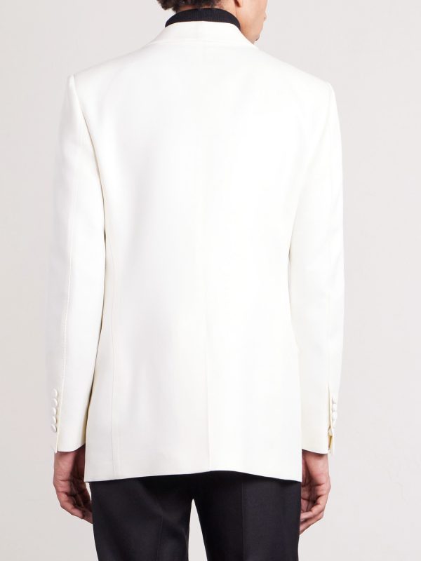 Shawl-Collar Wool and Silk-Blend Faille Tuxedo Jacket - BK Shawl-Collar Wool and Silk-Blend Faille Tuxedo Jacket - BK