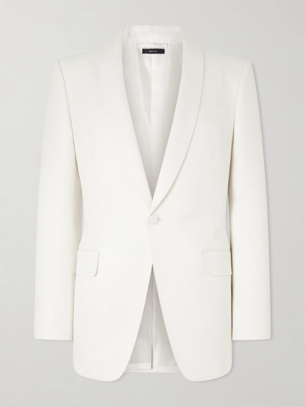 Shawl-Collar Wool and Silk-Blend Faille Tuxedo Jacket Shawl-Collar Wool and Silk-Blend Faille Tuxedo Jacket