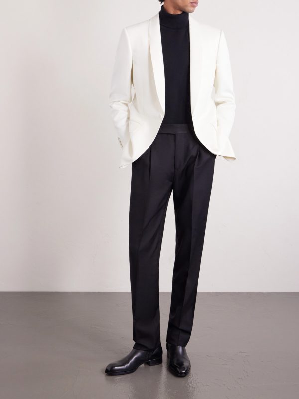 Shawl-Collar Wool and Silk-Blend Faille Tuxedo Jacket - OU Shawl-Collar Wool and Silk-Blend Faille Tuxedo Jacket - OU