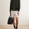 Straight-Leg Brushed Cotton-Drill Shorts - OU