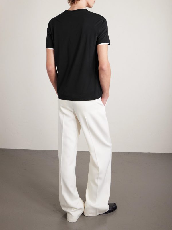 Cotton and Silk-Blend Jersey T-Shirt - BK