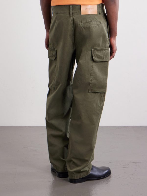 Straight-Leg Cotton-Canvas Trousers - BK