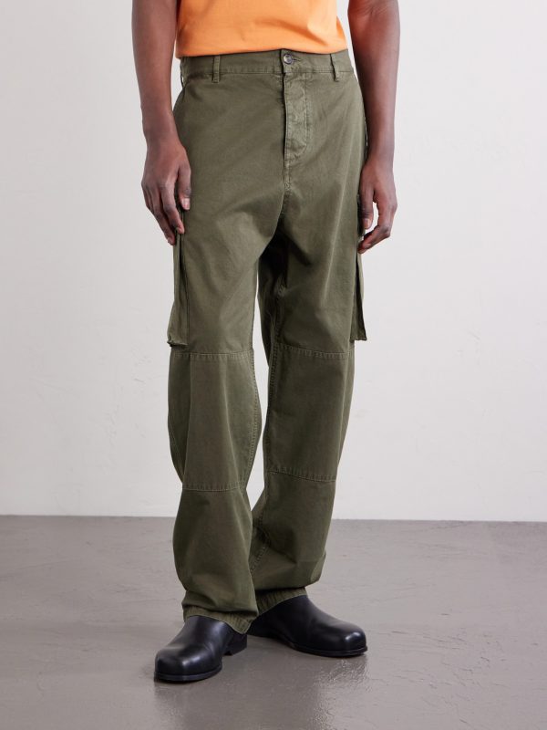 Straight-Leg Cotton-Canvas Trousers - FR