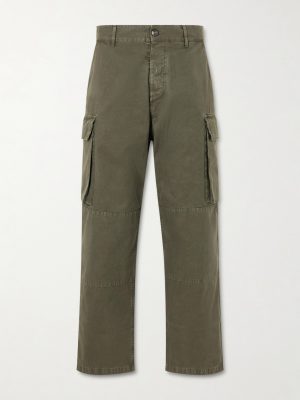 Straight-Leg Cotton-Canvas Trousers