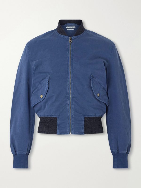 Garment-Dyed Cotton-Twill Bomber Jacket