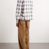 Convertible-Collar Checked Cotton-Flannel Shirt - BK