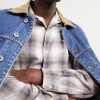 Convertible-Collar Checked Cotton-Flannel Shirt - CU