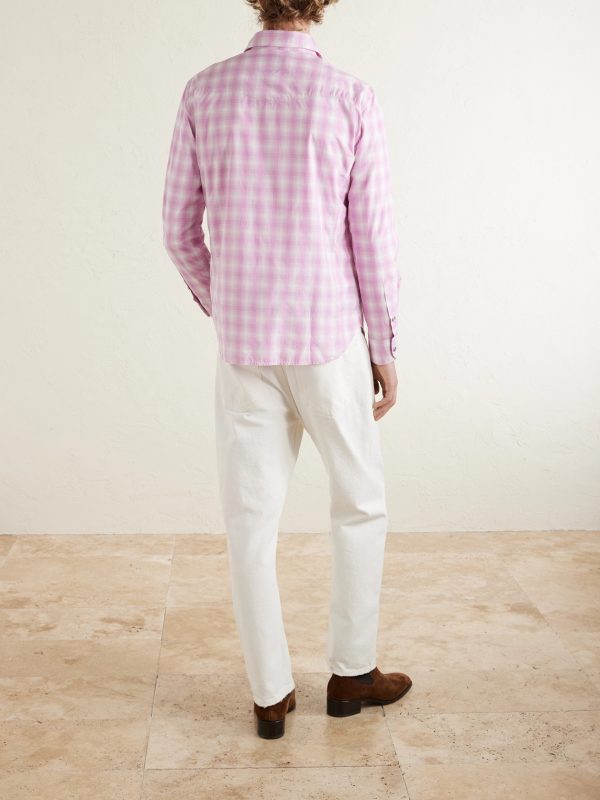 Checked Cotton-Poplin Shirt - BK Checked Cotton-Poplin Shirt - BK