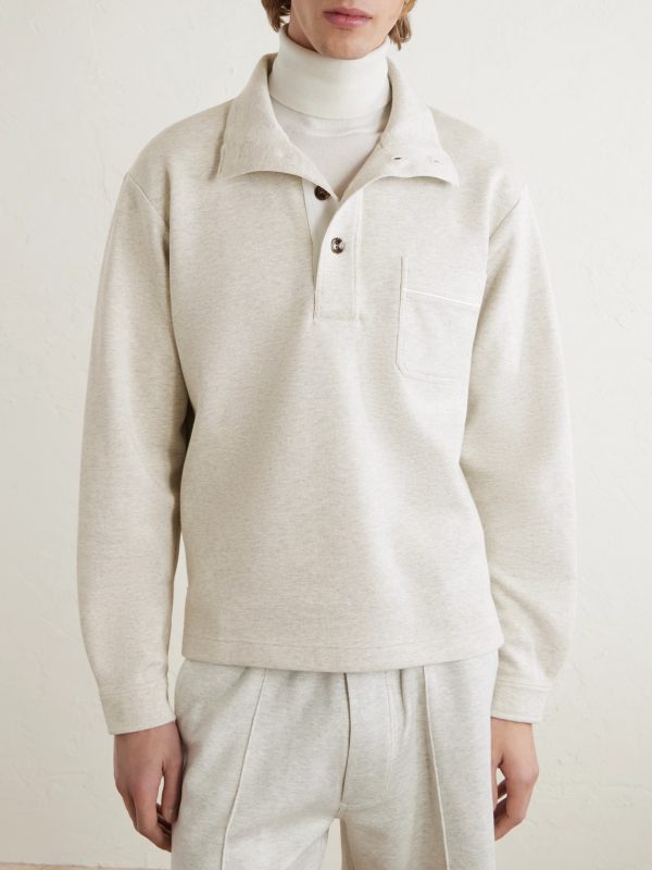 Cotton, Silk and Cashmere-Blend Sweatshirt - FR Cotton, Silk and Cashmere-Blend Sweatshirt - FR