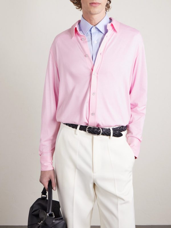Silk and Cotton-Blend Jersey Shirt - FR Silk and Cotton-Blend Jersey Shirt - FR