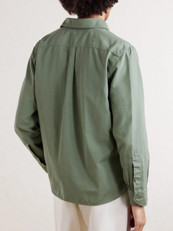 Cotton and Silk-Blend Shirt - BK Cotton and Silk-Blend Shirt - BK