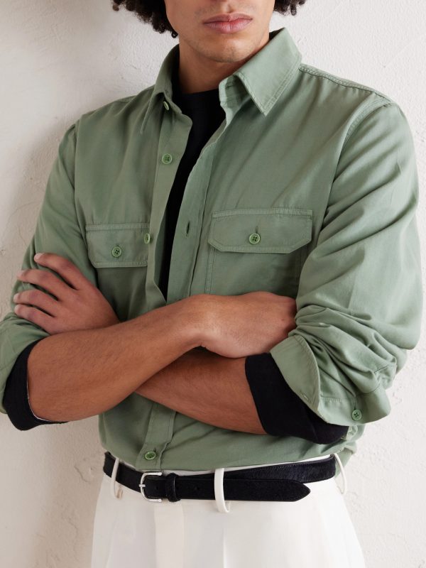 Cotton and Silk-Blend Shirt - CU Cotton and Silk-Blend Shirt - CU