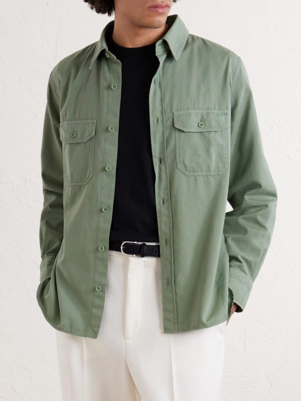 Cotton and Silk-Blend Shirt - FR Cotton and Silk-Blend Shirt - FR