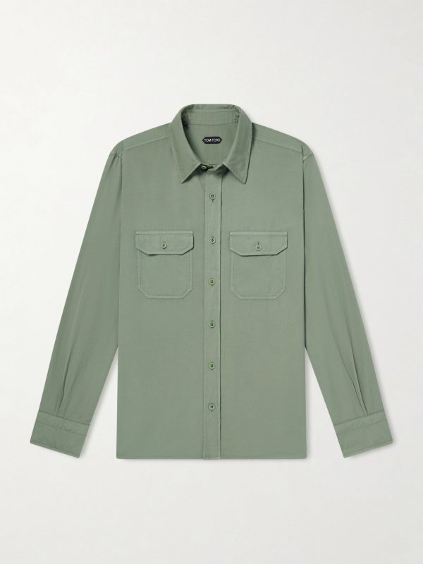 Cotton and Silk-Blend Shirt Cotton and Silk-Blend Shirt