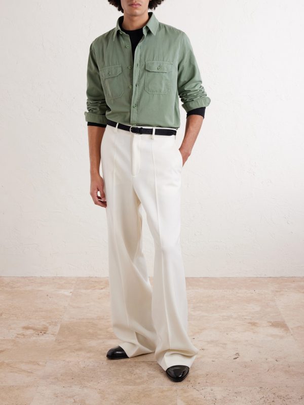Cotton and Silk-Blend Shirt - OU Cotton and Silk-Blend Shirt - OU