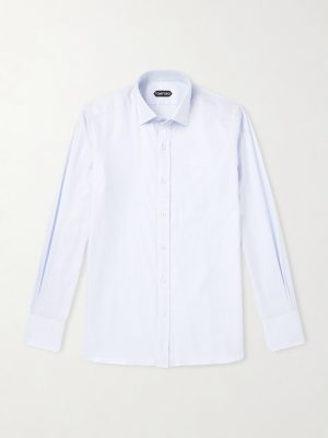 Slim-Fit Cutaway-Collar Houndstooth Cotton Shirt Slim-Fit Cutaway-Collar Houndstooth Cotton Shirt