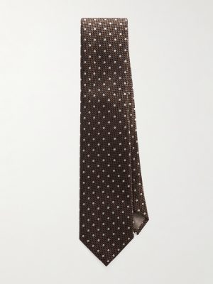 8cm Embroidered Polka-Dot Silk-Jacquard Tie