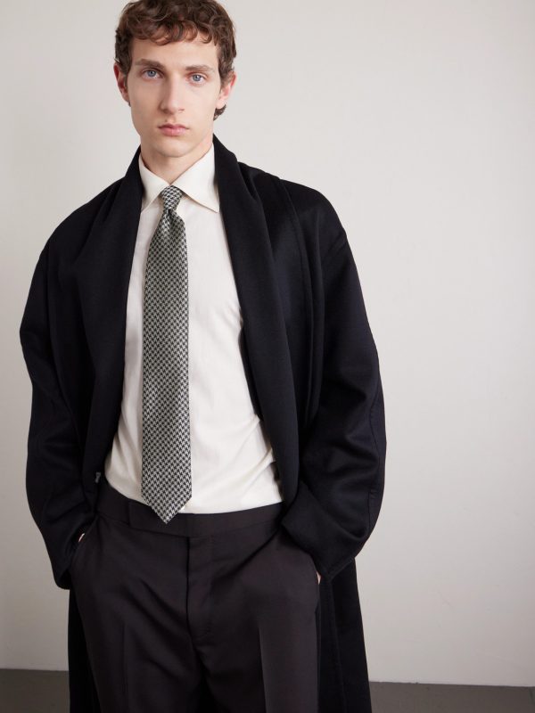 8cm Houndstooth Silk-Jacquard Tie - FR 8cm Houndstooth Silk-Jacquard Tie - FR