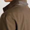 Leather-Trimmed Virgin Wool, Cashmere and Silk-Blend Canvas Jacket - CU Leather-Trimmed Virgin Wool, Cashmere and Silk-Blend Canvas Jacket - CU