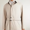 Belted Leather-Trimmed Cotton and Silk-Blend Gabardine Trench Coat - CU Belted Leather-Trimmed Cotton and Silk-Blend Gabardine Trench Coat - CU
