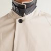 Belted Leather-Trimmed Cotton and Silk-Blend Gabardine Trench Coat - E1 Belted Leather-Trimmed Cotton and Silk-Blend Gabardine Trench Coat - E1